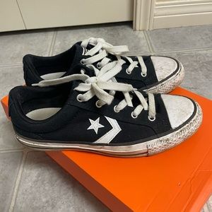 Black Converse Low Tops with Star Logo
